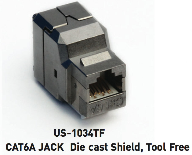 Modular Jack Die Cast Shield,Tool Free (บรรจุ 1 ตัว/Pkg) US-1034TF
