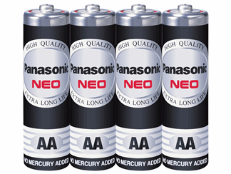 Panasonic AA-Neo คาร์บอนซิงค์ แพค 4ก้อน -R6NT-ถ่านไฟฉาย